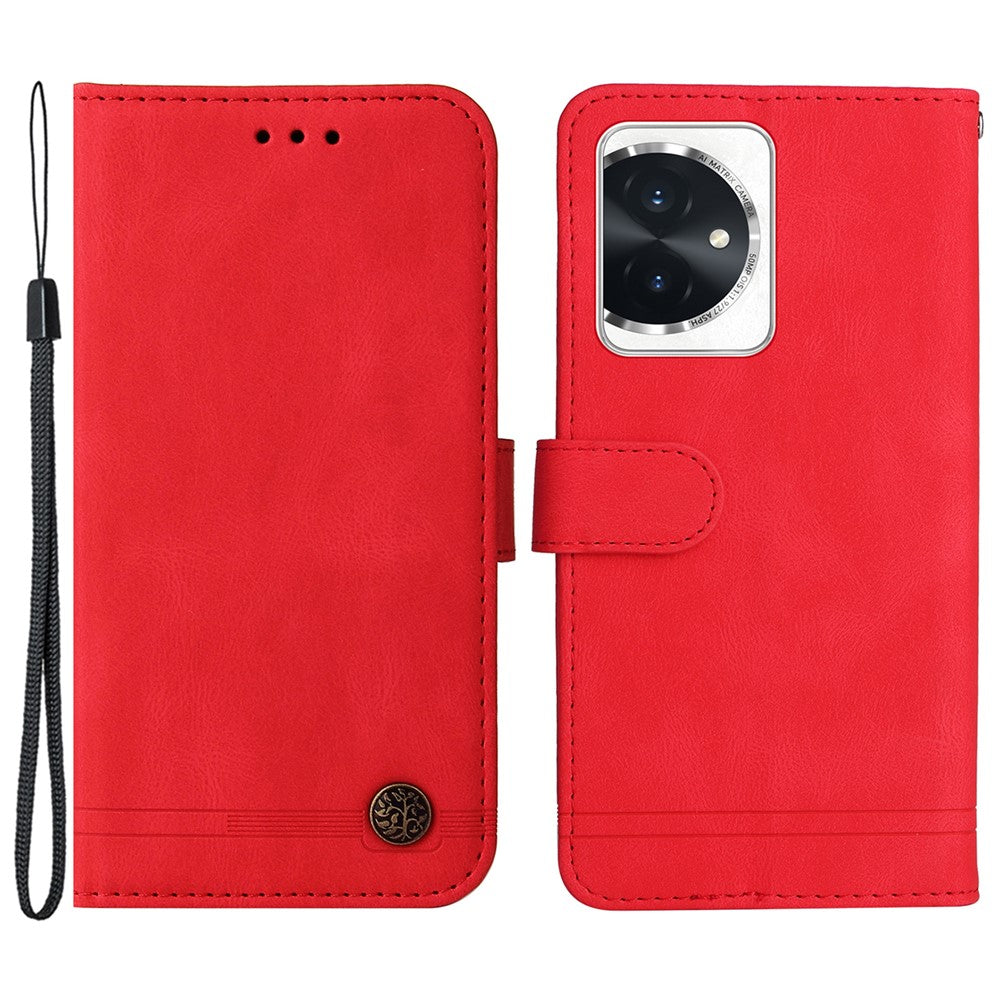For Honor 100 5G Leather Wallet Cases Skin Touch Phone Cover Stand with Strap