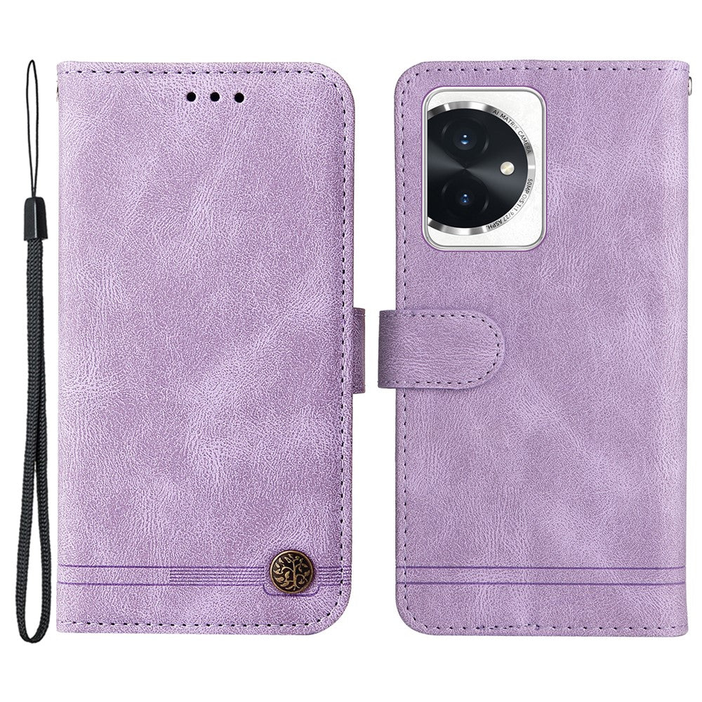 For Honor 100 5G Leather Wallet Cases Skin Touch Phone Cover Stand with Strap