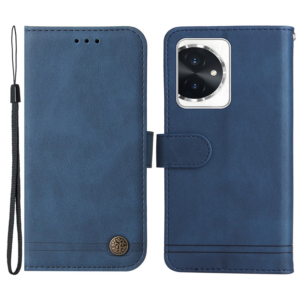 For Honor 100 5G Leather Wallet Cases Skin Touch Phone Cover Stand with Strap
