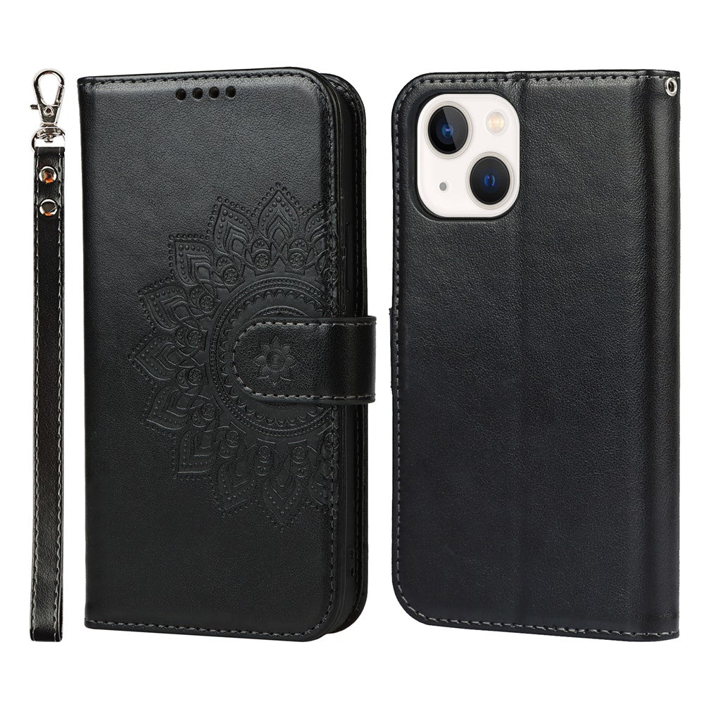 iPhone 15 Plus Wallet-Hülle – Mit Musterdruck, Kartenfächer & Riemen