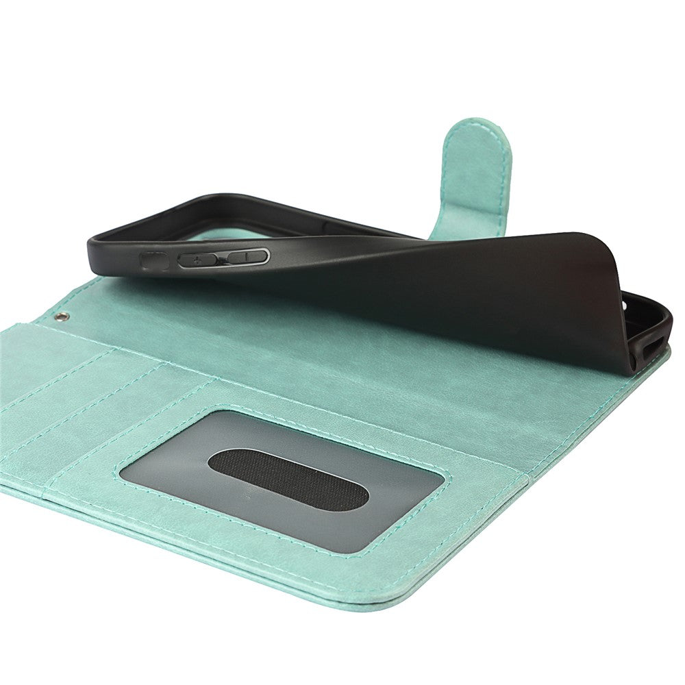 iPhone 15 Wallet-Hülle – Mit Musterdruck, Kartenfächer & Riemen