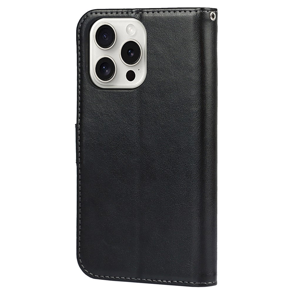 iPhone 15 Pro Max Wallet-Hülle – Mit Musterdruck, Kartenfächer & Riemen