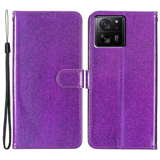 Xiaomi 13T / Xiaomi 13T Pro / Xiaomi Redmi K60 Ultra Handyhülle – 13T Pro / Redmi K60 Ultra Glitzer-Lederhülle mit Brieftaschenständer