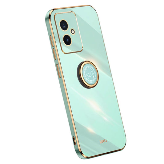 Honor 100 5G Handyhülle – Galvanisierte TPU-Rückseite, kratzfest, mit Ringständer