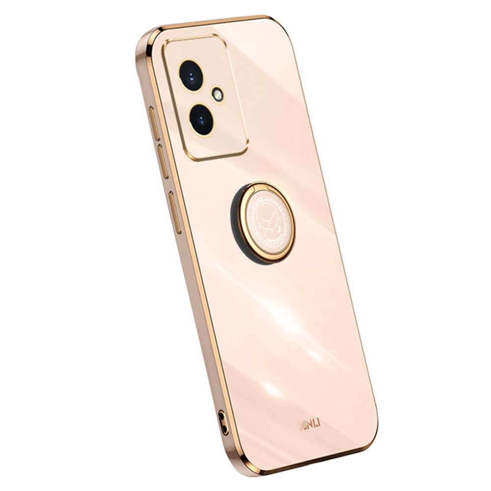 Honor 100 5G Handyhülle – Galvanisierte TPU-Rückseite, kratzfest, mit Ringständer