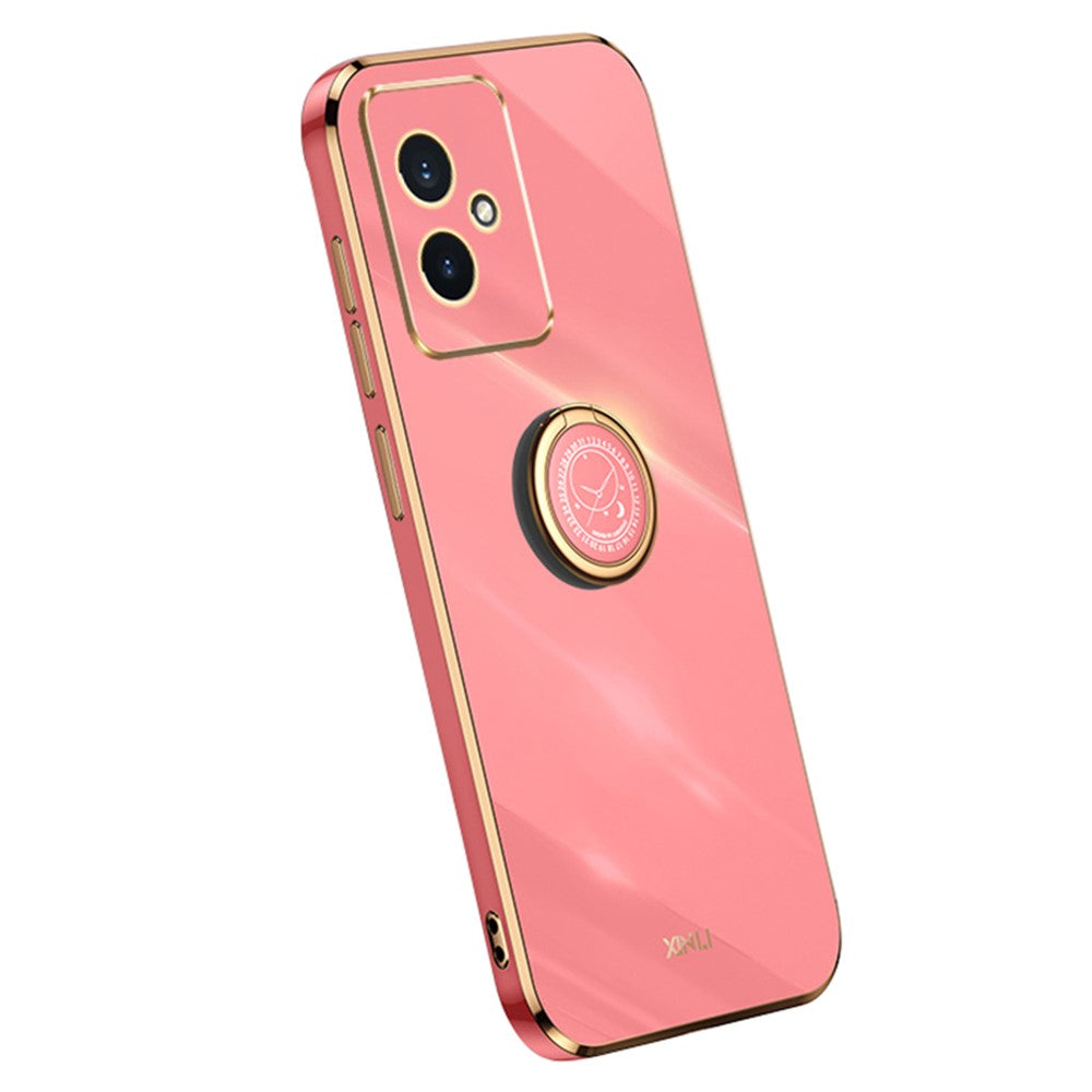 Honor 100 5G Handyhülle – Galvanisierte TPU-Rückseite, kratzfest, mit Ringständer
