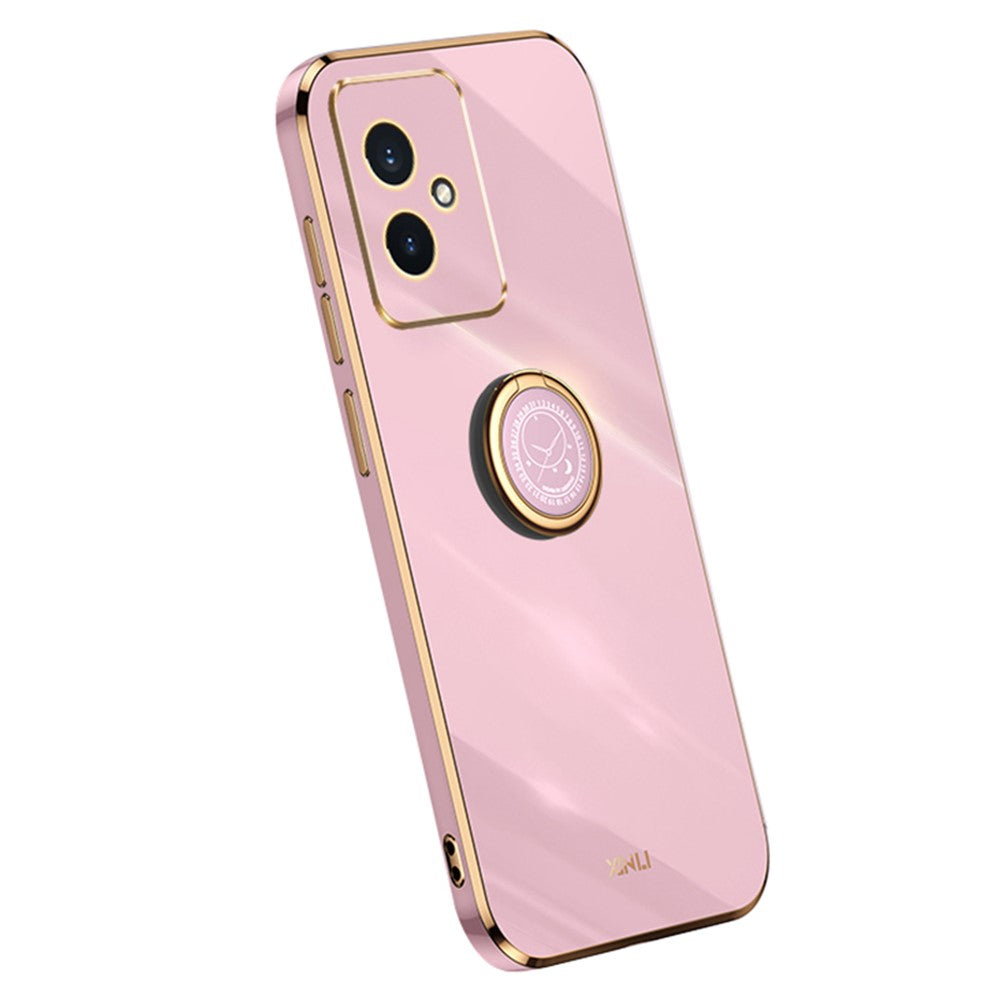 Honor 100 5G Handyhülle – Galvanisierte TPU-Rückseite, kratzfest, mit Ringständer