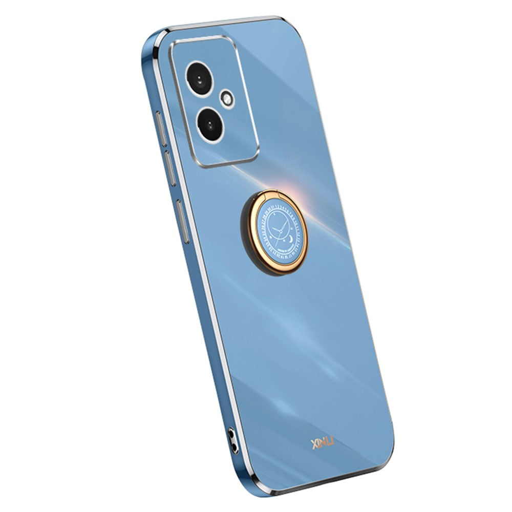 Honor 100 5G Handyhülle – Galvanisierte TPU-Rückseite, kratzfest, mit Ringständer