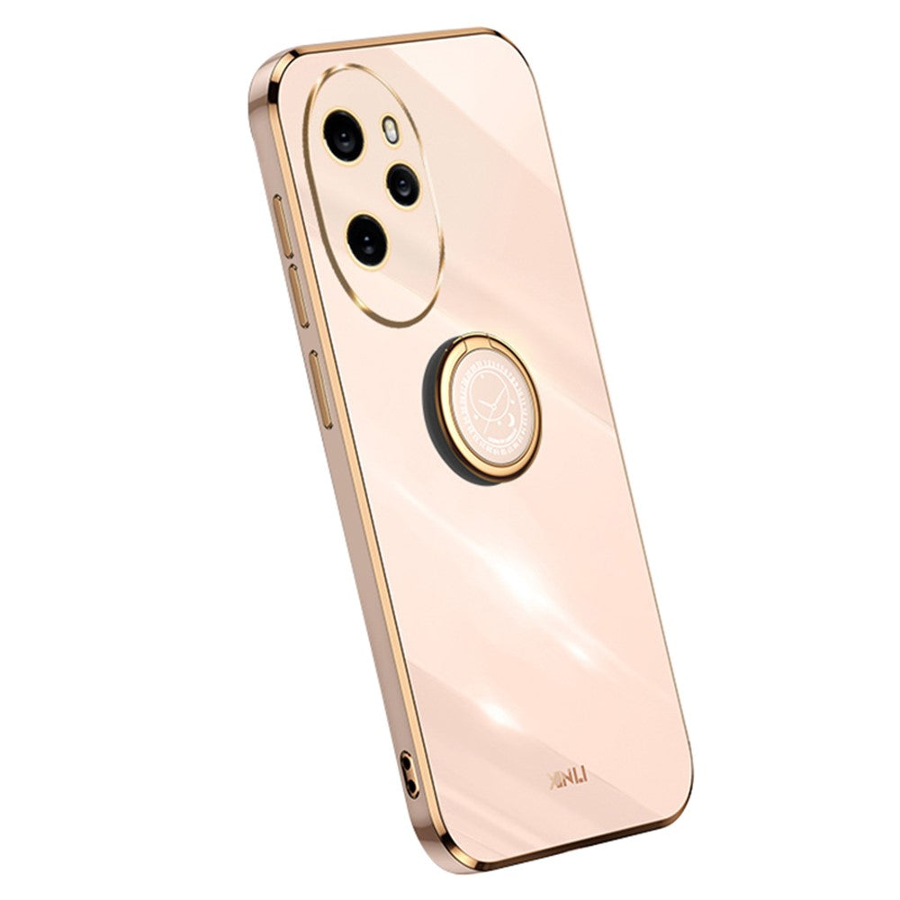 Honor 100 Pro 5G Handyhülle – Galvanisierte TPU-Rückseite, kratzfest, mit Ringständer