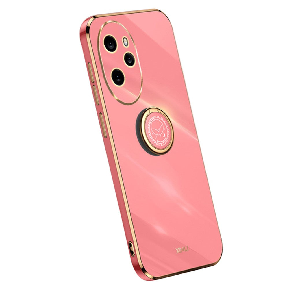 Honor 100 Pro 5G Handyhülle – Galvanisierte TPU-Rückseite, kratzfest, mit Ringständer
