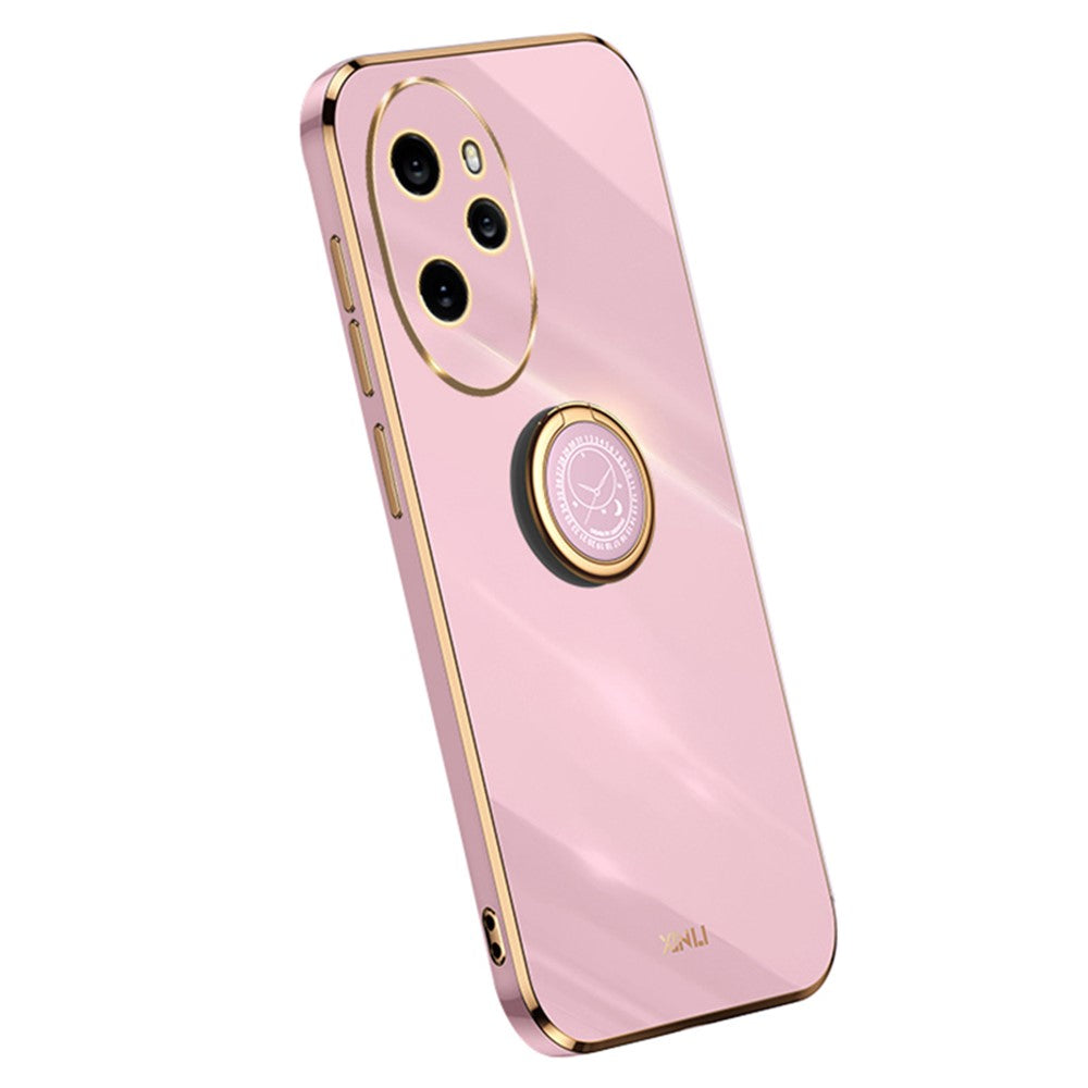Honor 100 Pro 5G Handyhülle – Galvanisierte TPU-Rückseite, kratzfest, mit Ringständer
