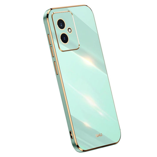 Honor 100 5G Handyhülle – XINLI mit galvanischem Goldrand und vollem Kamera-TPU-Schutz