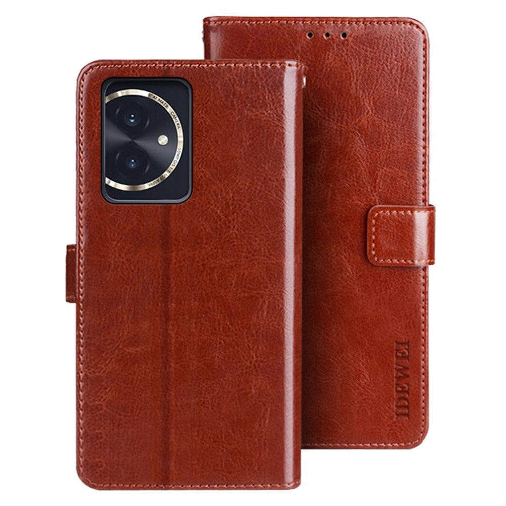 IDEWEI For Honor 100 5G Leather Case Wallet Stand Cover Crazy Horse Pattern