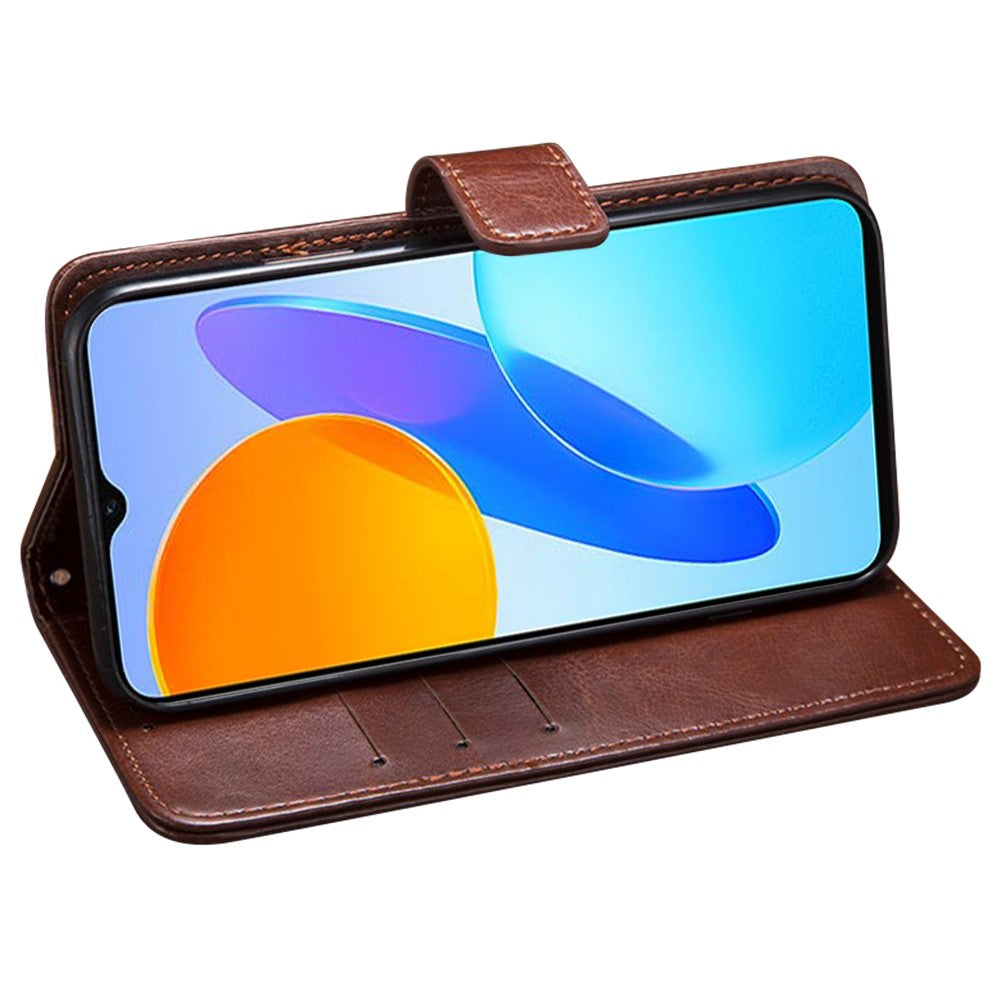 IDEWEI For Honor 100 5G Leather Case Wallet Stand Cover Crazy Horse Pattern