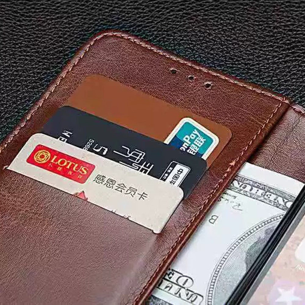 IDEWEI For Honor 100 5G Leather Case Wallet Stand Cover Crazy Horse Pattern