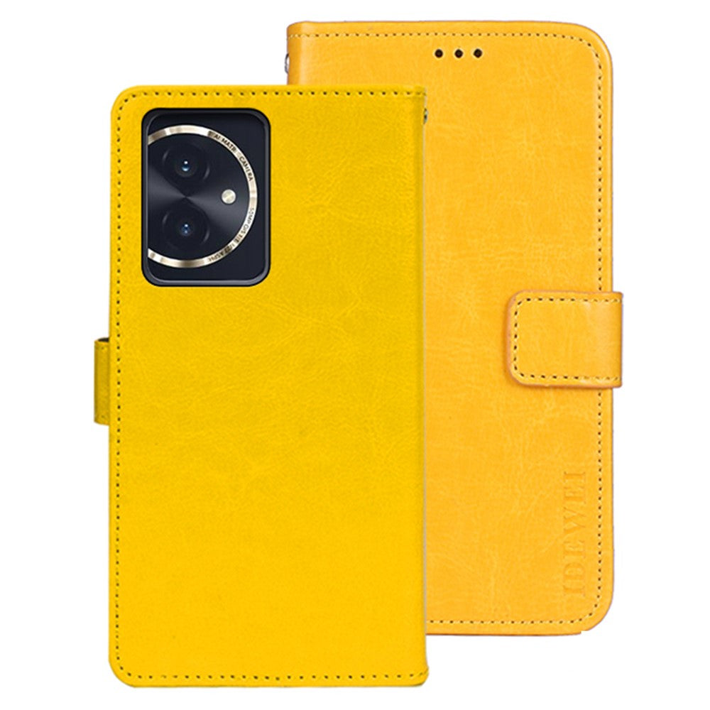 IDEWEI For Honor 100 5G Leather Case Wallet Stand Cover Crazy Horse Pattern