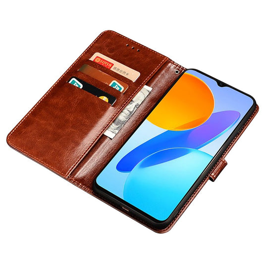Honor 100 Pro 5G Handyhülle – IDEWEI Flip-Ledertasche mit Crazy Horse-Muster, Brieftaschen