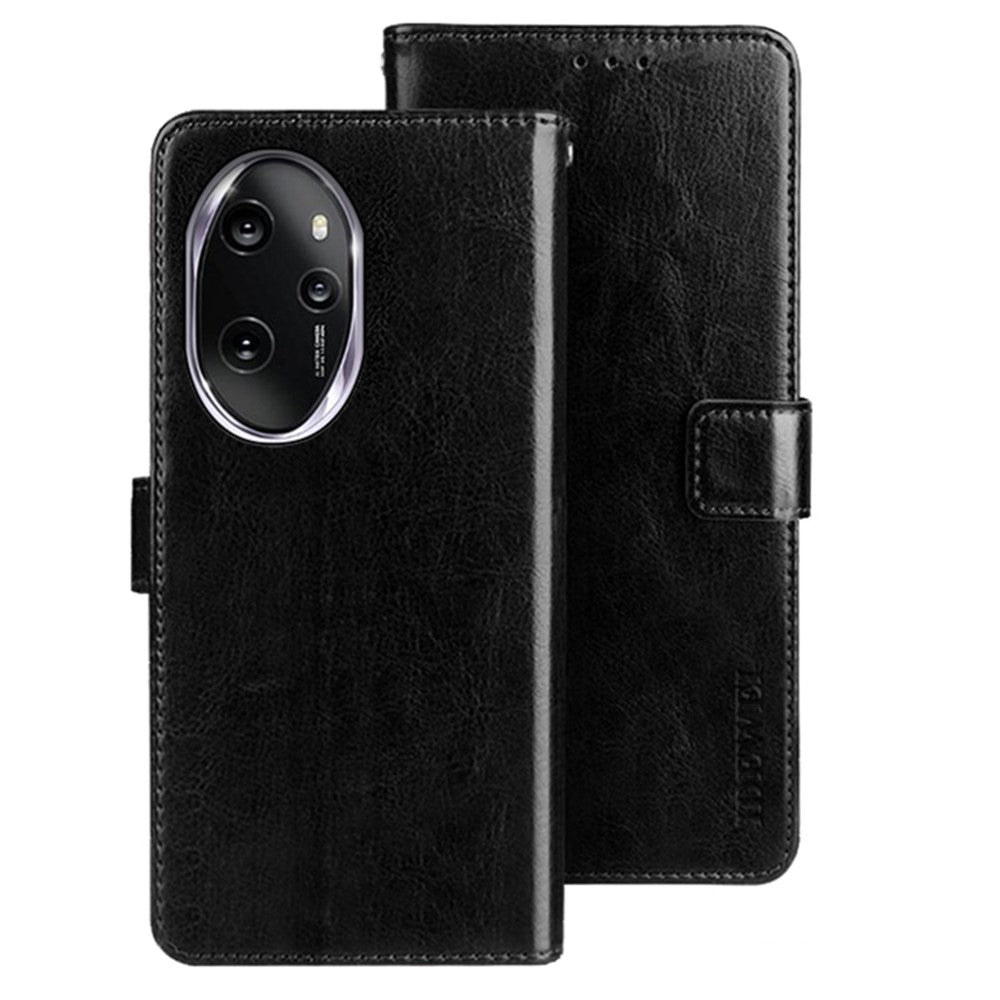 IDEWEI For Honor 100 Pro 5G Flip Leather Case Crazy Horse Pattern Wallet Phone Cover