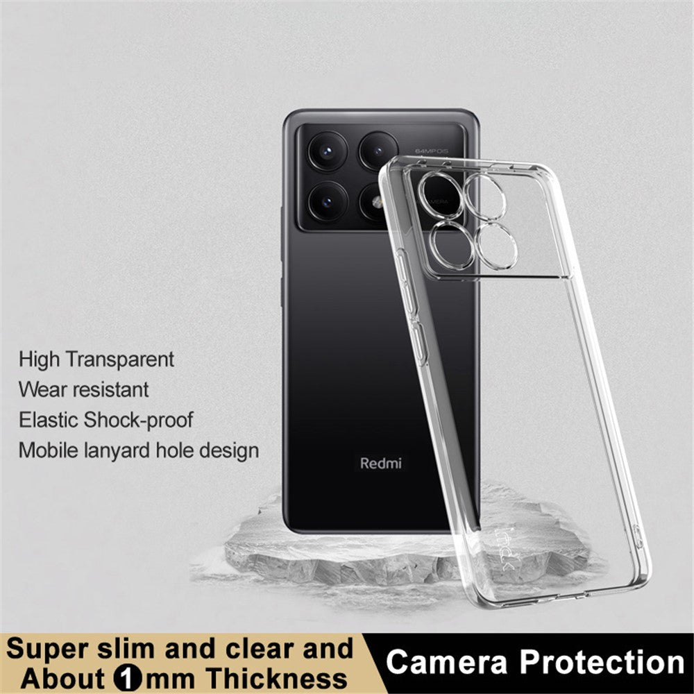 IMAK UX-5 Series for Xiaomi Redmi K70E 5G / Poco X6 Pro 5G Slim Case TPU Clear Phone Cover