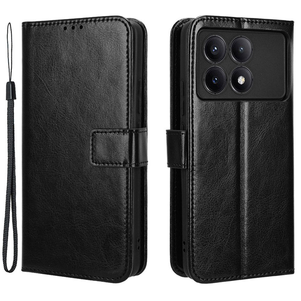 For Xiaomi Redmi K70E 5G / Poco X6 Pro 5G Wallet Case 3 Card Slots TPU Interior Protective Cover