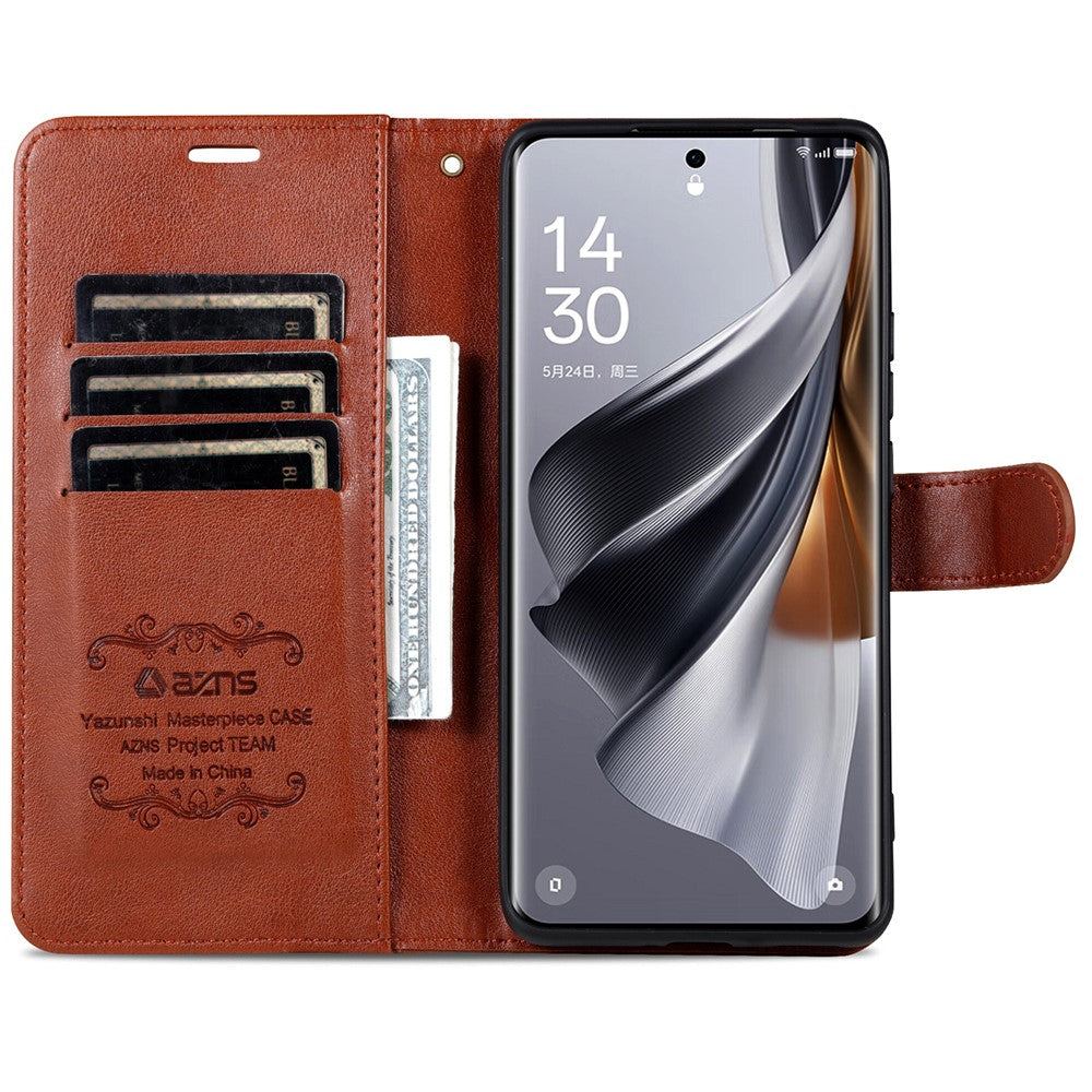 AZNS For Honor 100 Pro 5G Leather Case Sheepskin Texture Wallet Phone Cover
