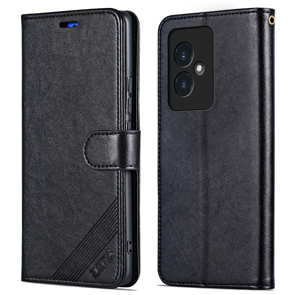 AZNS For Honor 100 5G Leather Phone Case Stand Wallet with Sheepskin Texture