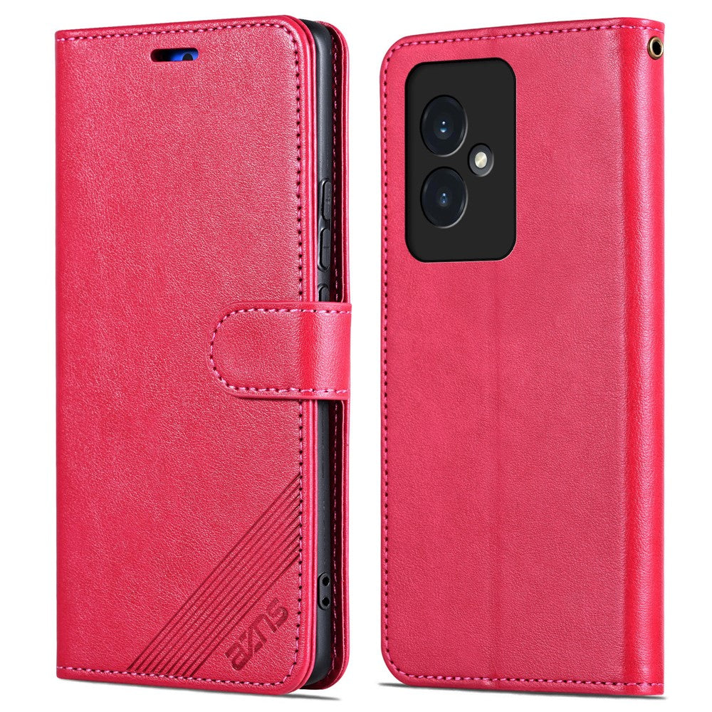 AZNS For Honor 100 5G Leather Phone Case Stand Wallet with Sheepskin Texture