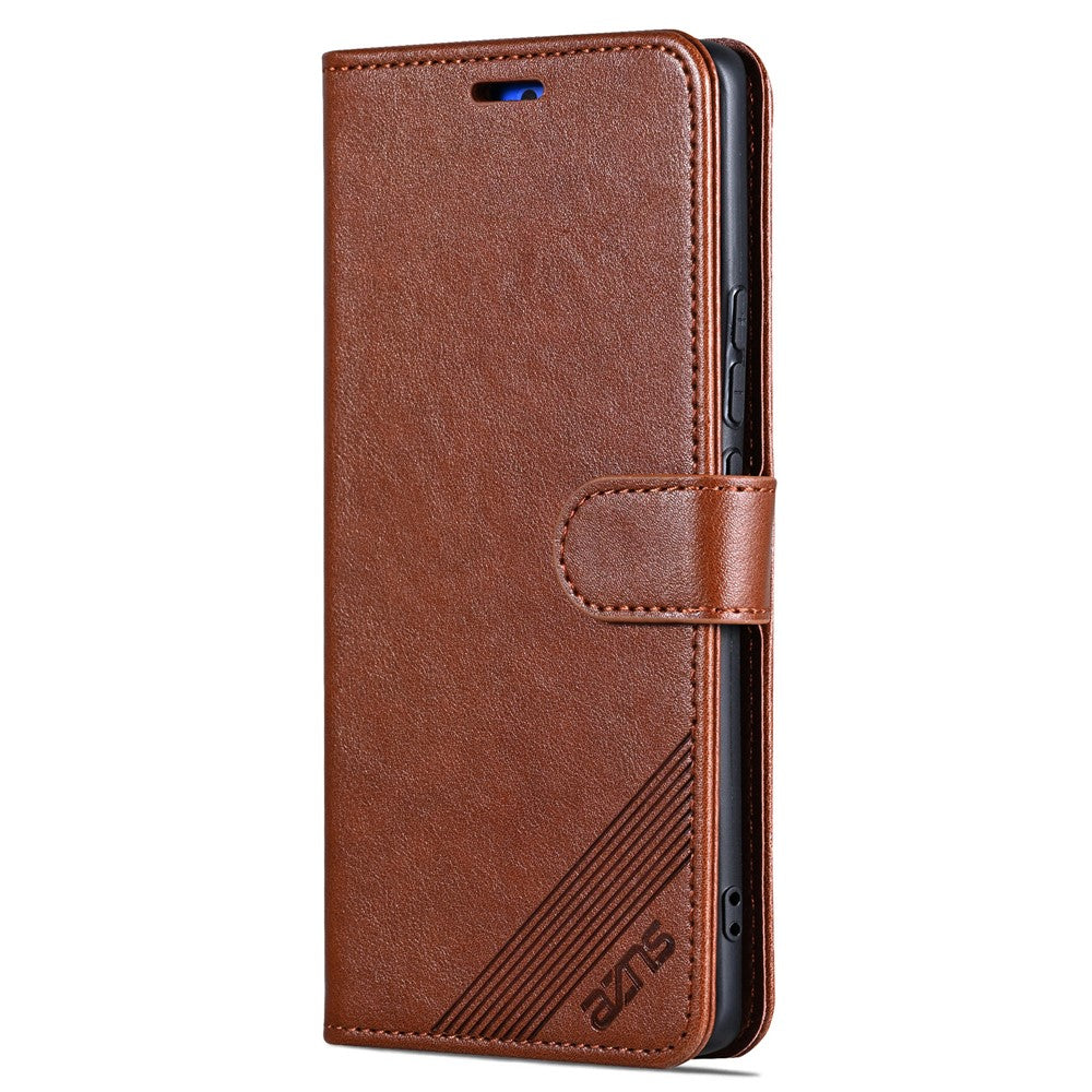 AZNS For Honor 100 5G Leather Phone Case Stand Wallet with Sheepskin Texture