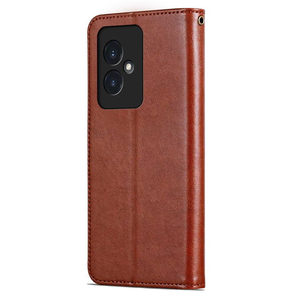 AZNS For Honor 100 5G Leather Phone Case Stand Wallet with Sheepskin Texture