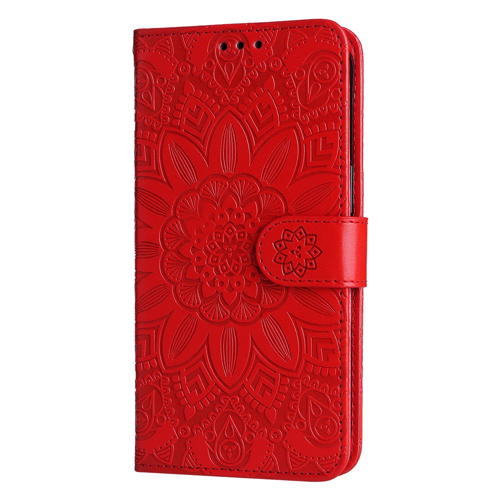 For Xiaomi Redmi Note 13 Pro+ 5G Leather Case Wallet Cover Stand with Strap, Sunflower Pattern
