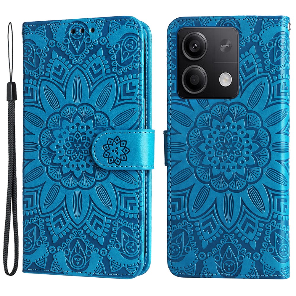 For Xiaomi Redmi Note 13 5G Case Sunflower Pattern Leather Phone Wallet Stand Cover