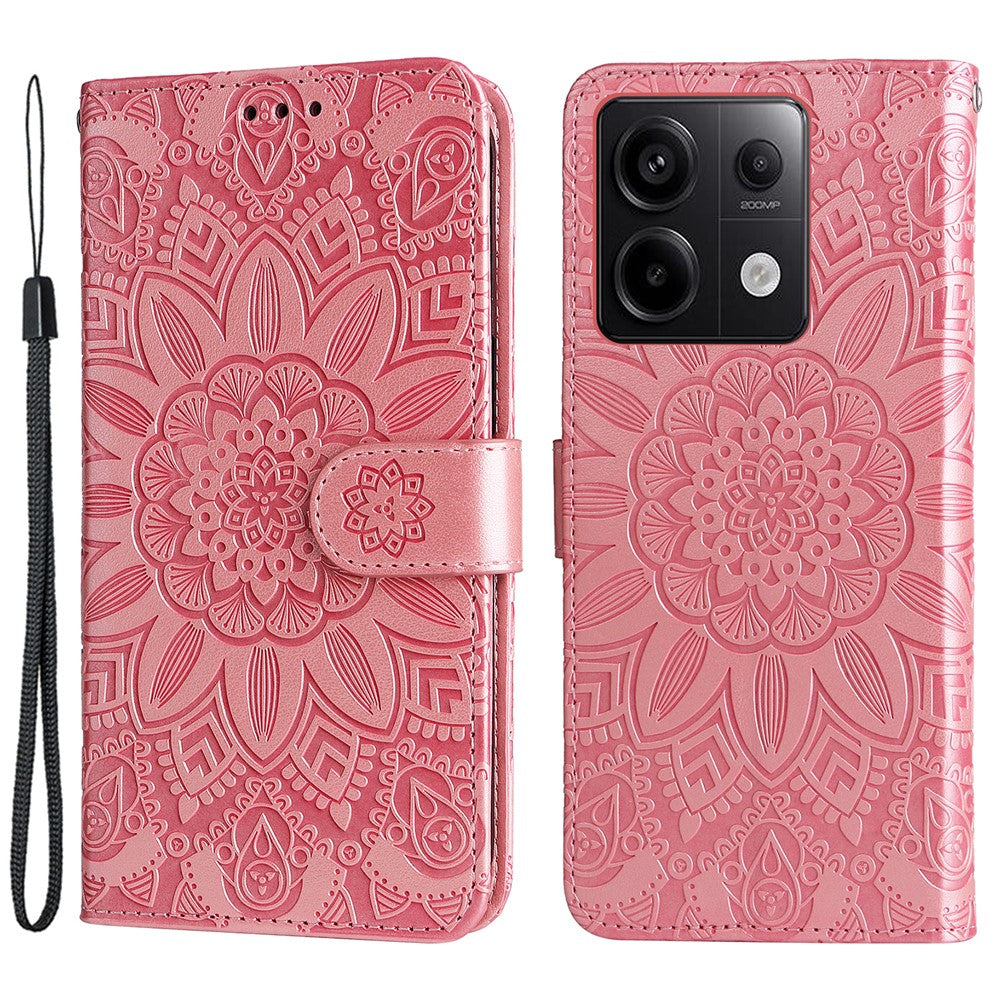 For Xiaomi Redmi Note 13 Pro 5G / Poco X6 5G Wallet Case with Strap Leather Phone Cover Stand
