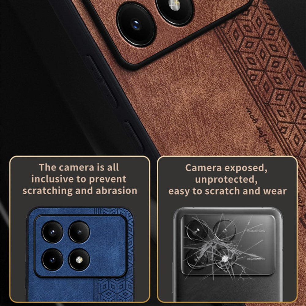 AZNS For Xiaomi Poco F6 Pro 5G / Redmi K70 5G / K70 Pro 5G Phone Case PU Leather+TPU Imprinted Cover