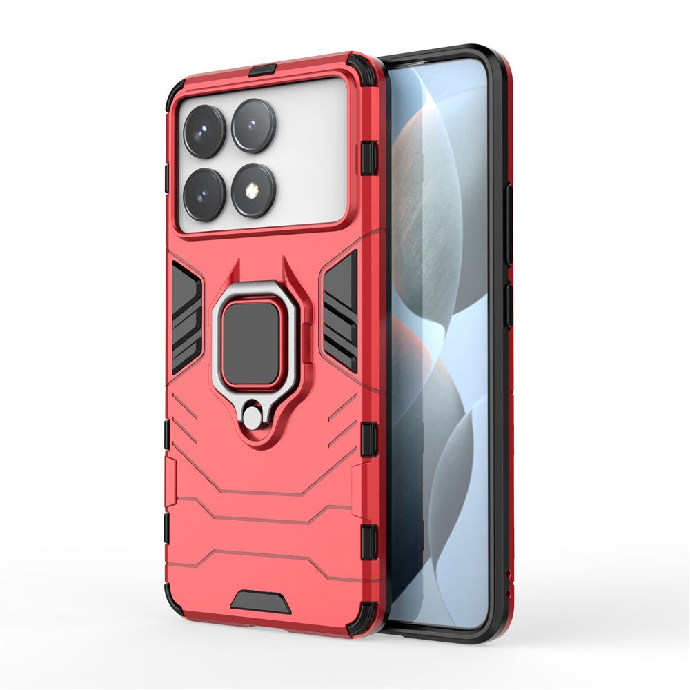 For Xiaomi Poco F6 Pro 5G / Redmi K70 5G / K70 Pro 5G Case with Ring Holder Kickstand Shockproof Phone Cover
