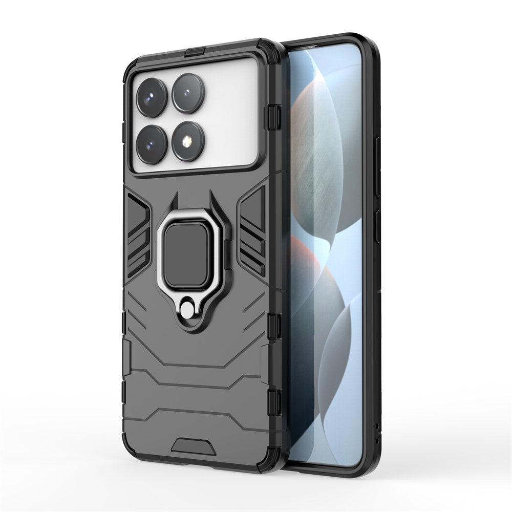 For Xiaomi Poco F6 Pro 5G / Redmi K70 5G / K70 Pro 5G Case with Ring Holder Kickstand Shockproof Phone Cover