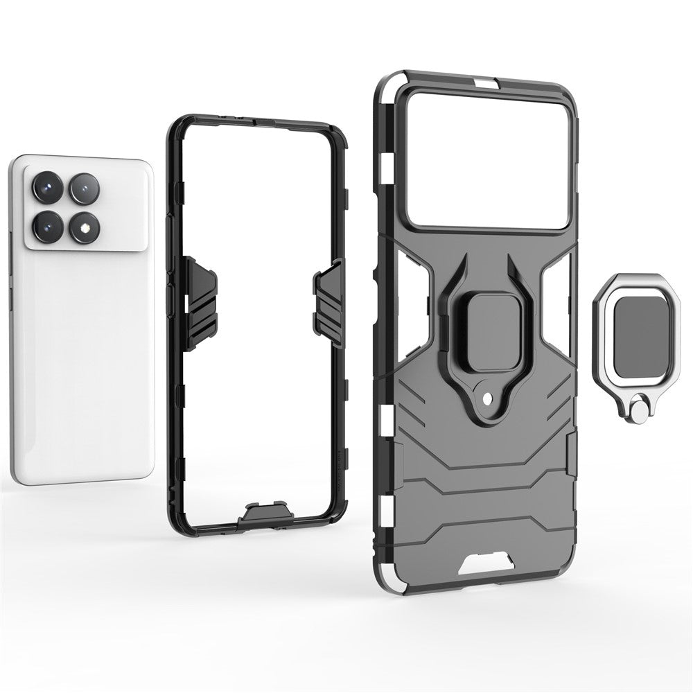 For Xiaomi Poco F6 Pro 5G / Redmi K70 5G / K70 Pro 5G Case with Ring Holder Kickstand Shockproof Phone Cover