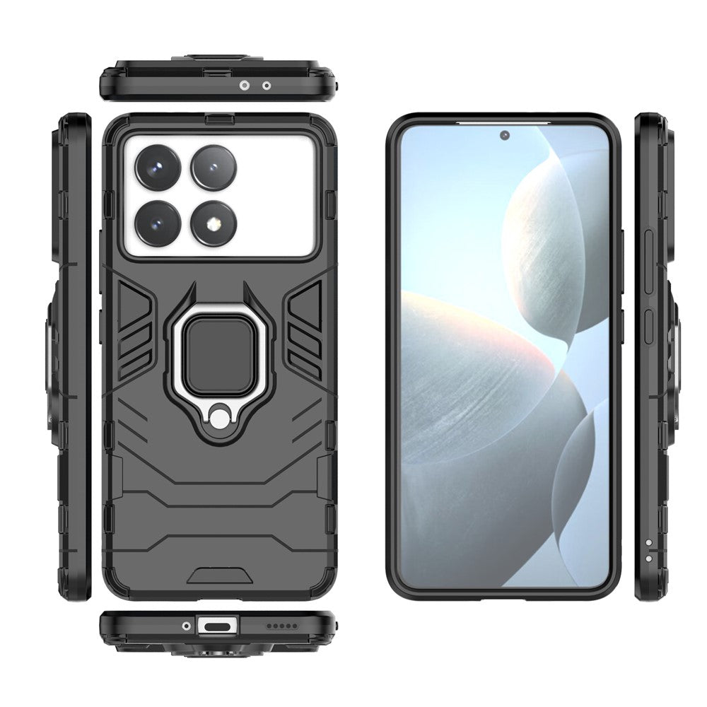 For Xiaomi Poco F6 Pro 5G / Redmi K70 5G / K70 Pro 5G Case with Ring Holder Kickstand Shockproof Phone Cover