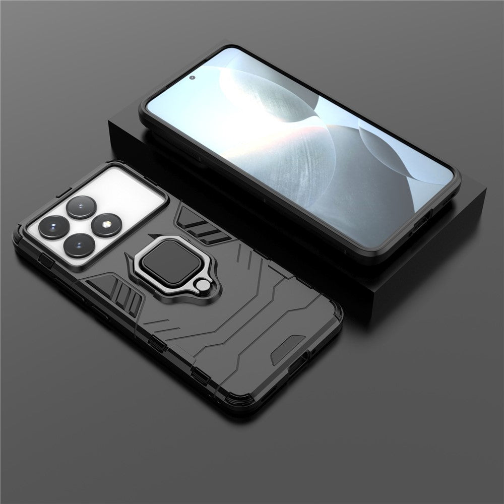 For Xiaomi Poco F6 Pro 5G / Redmi K70 5G / K70 Pro 5G Case with Ring Holder Kickstand Shockproof Phone Cover
