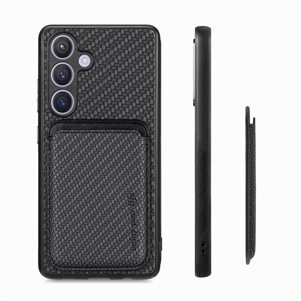 Galaxy S24 Plus Schutzhülle – Magnetische abnehmbare Kartenhalter-Rückseite