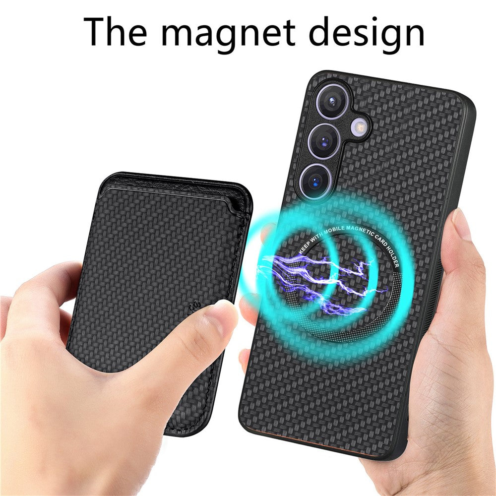 Galaxy S24 Schutzhülle – Magnetische abnehmbare Kartenhalter-Rückseite