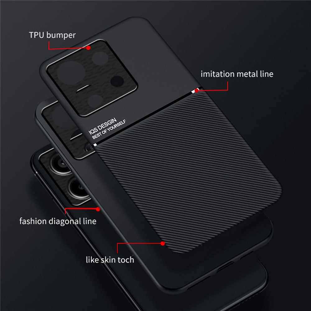 For Xiaomi Redmi Note 13 Pro 5G / Poco X6 5G Back Case Phone Cover with Magnetic Holder Metal Sheet