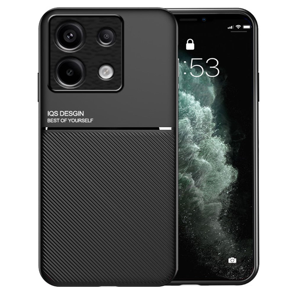 For Xiaomi Redmi Note 13 Pro 5G / Poco X6 5G Back Case Phone Cover with Magnetic Holder Metal Sheet