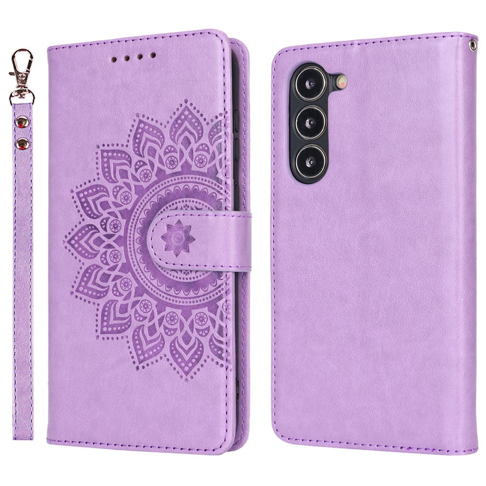 Galaxy S23 Wallet-Hülle – Mit Musterdruck, Kartenfächer & Riemen