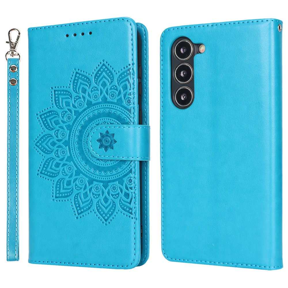 Galaxy S23 Wallet-Hülle – Mit Musterdruck, Kartenfächer & Riemen