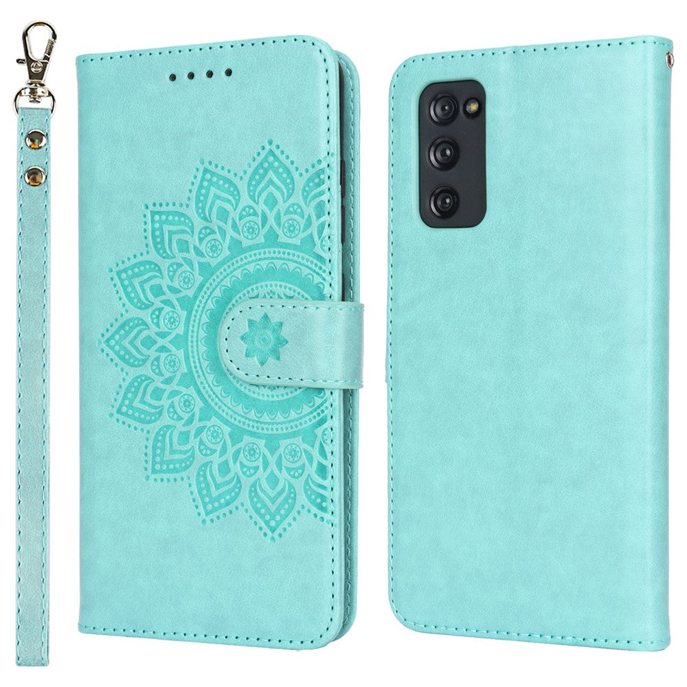 Galaxy S20 FE 4G/5G / S20 Lite / S20 FE 2022 Wallet-Hülle – Mit Musterdruck, Kartenfächer & Riemen
