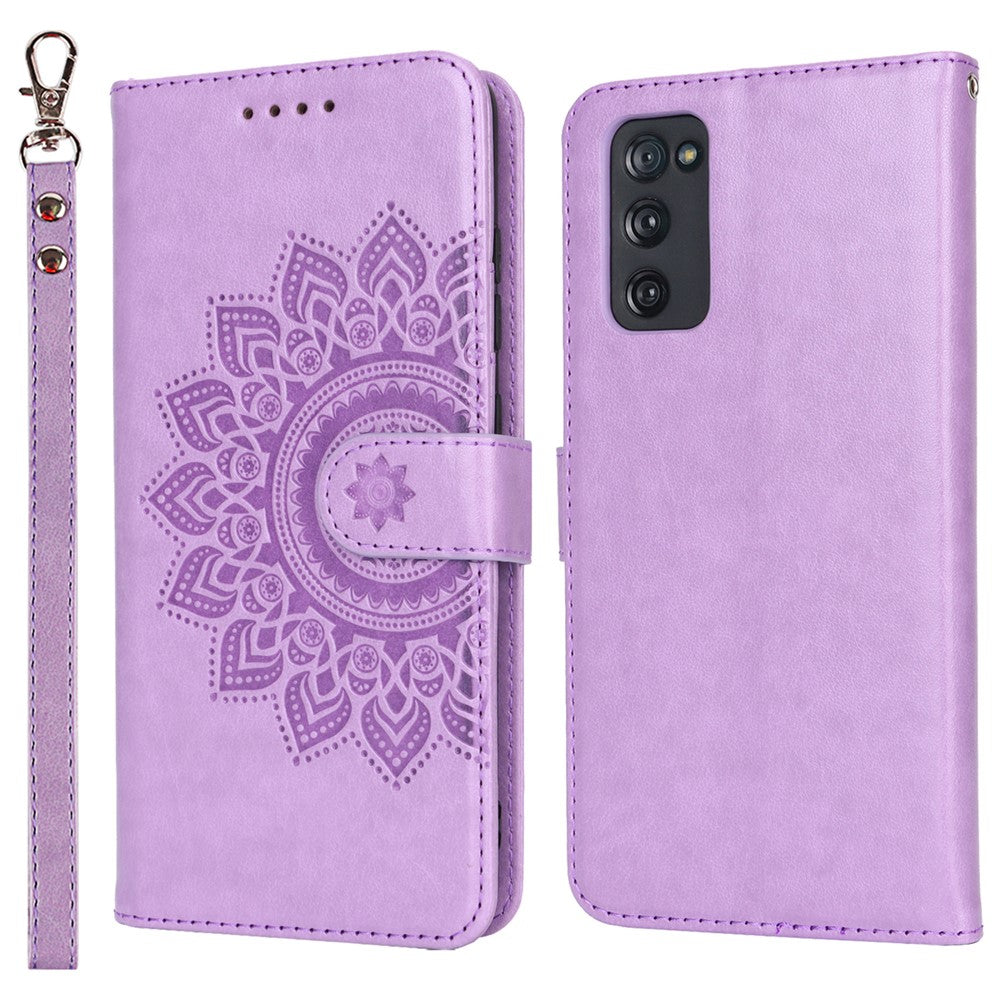 Galaxy S20 FE 4G/5G / S20 Lite / S20 FE 2022 Wallet-Hülle – Mit Musterdruck, Kartenfächer & Riemen