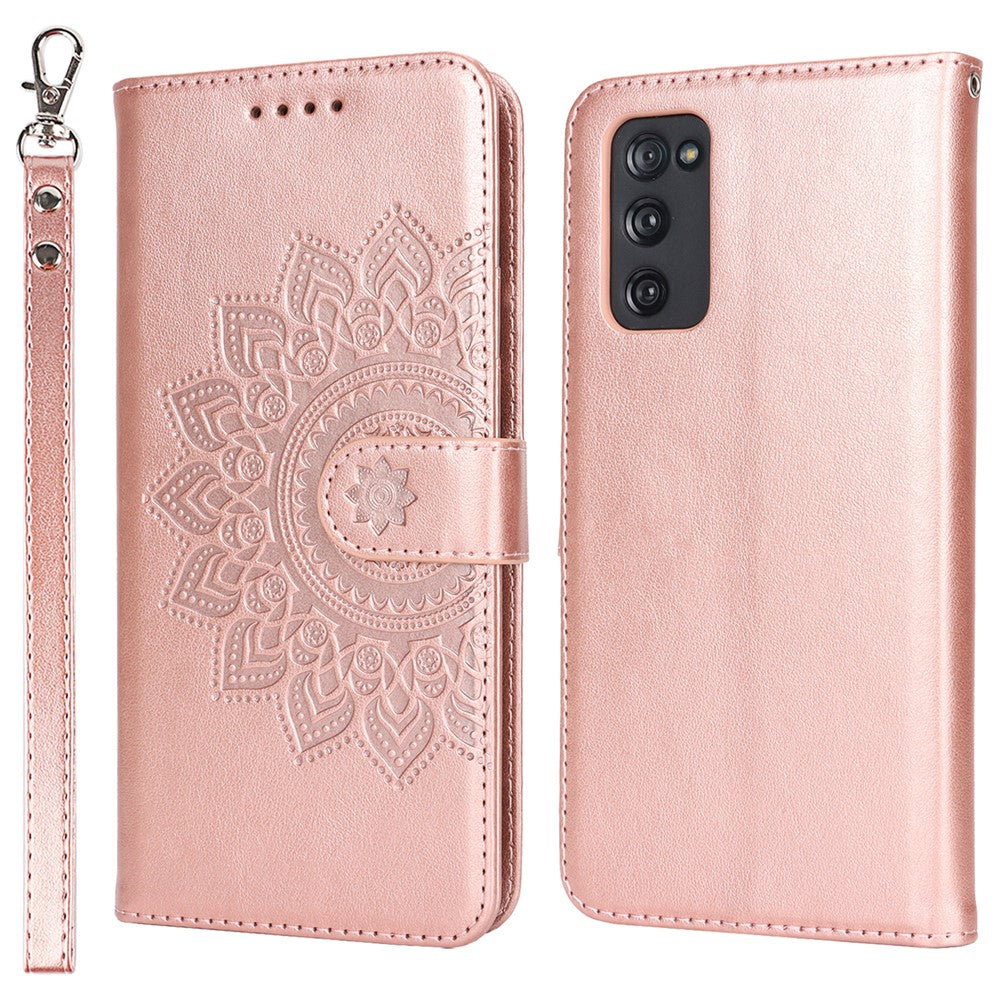 Galaxy S20 FE 4G/5G / S20 Lite / S20 FE 2022 Wallet-Hülle – Mit Musterdruck, Kartenfächer & Riemen