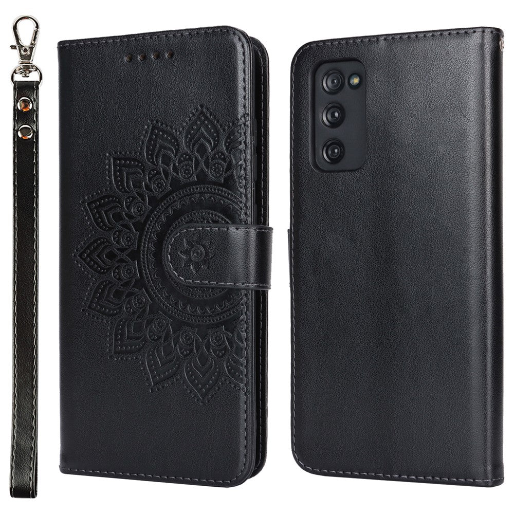 Galaxy S20 FE 4G/5G / S20 Lite / S20 FE 2022 Wallet-Hülle – Mit Musterdruck, Kartenfächer & Riemen