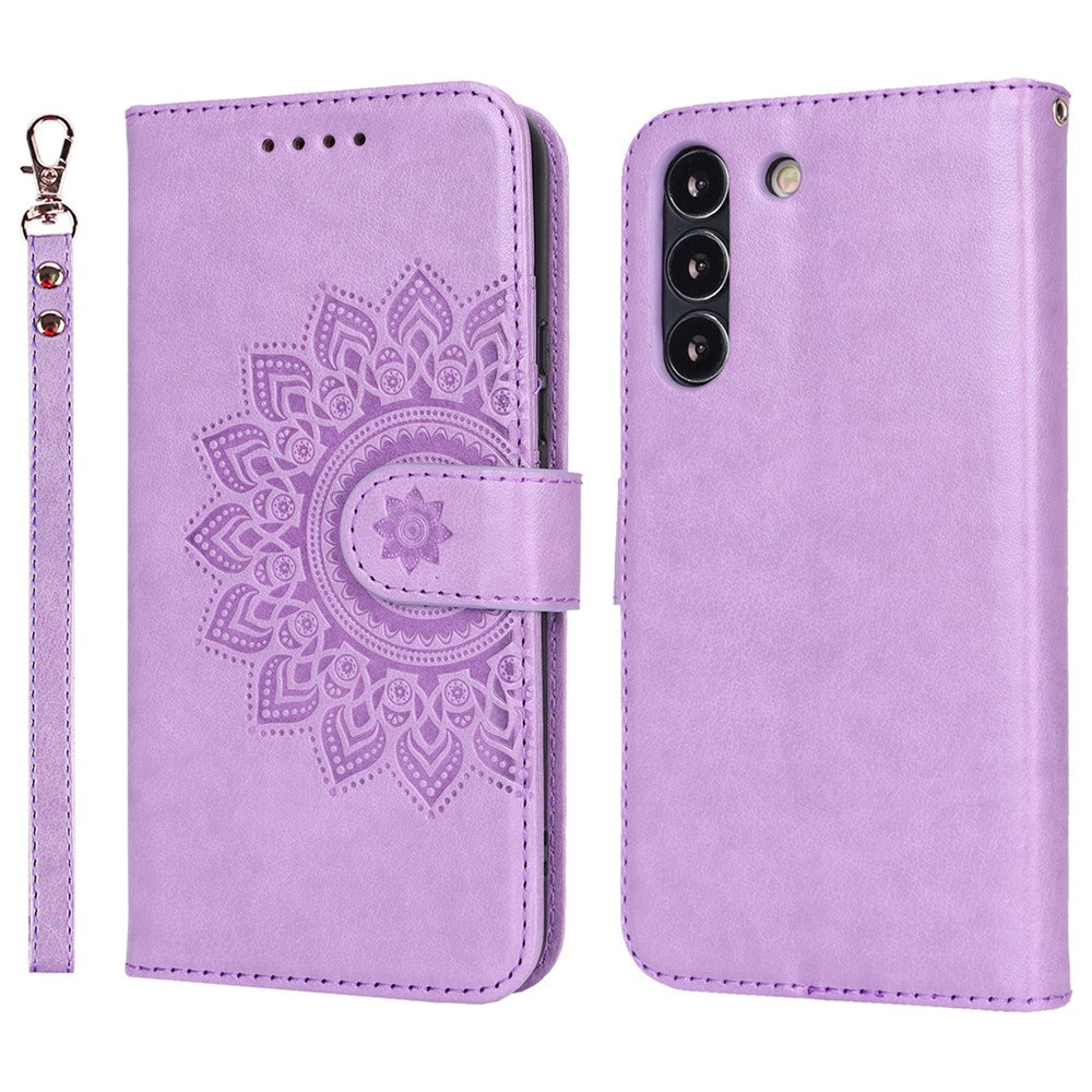 Galaxy S22 5G Wallet-Hülle – Mit Musterdruck, Kartenfächer & Riemen