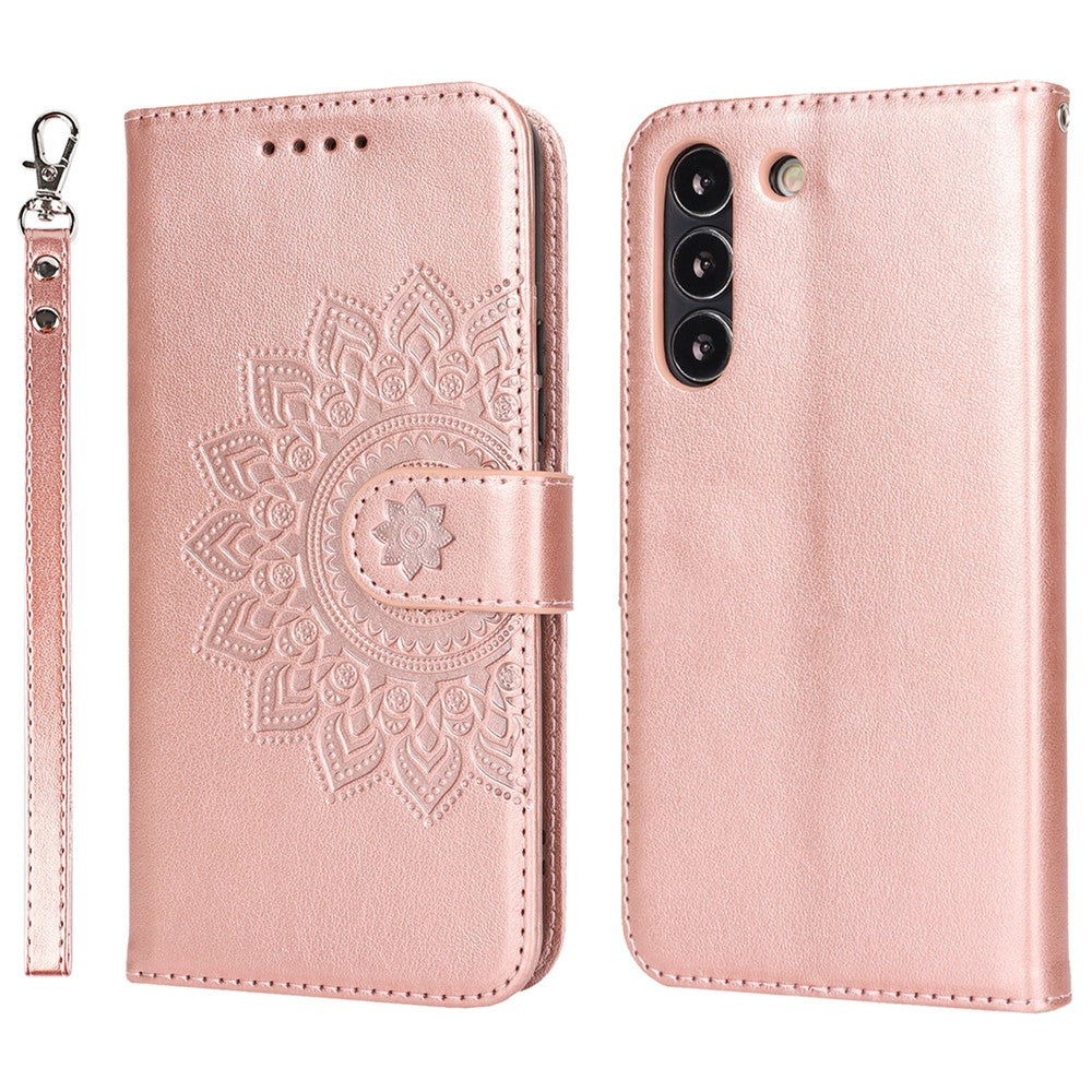 Galaxy S22 5G Wallet-Hülle – Mit Musterdruck, Kartenfächer & Riemen